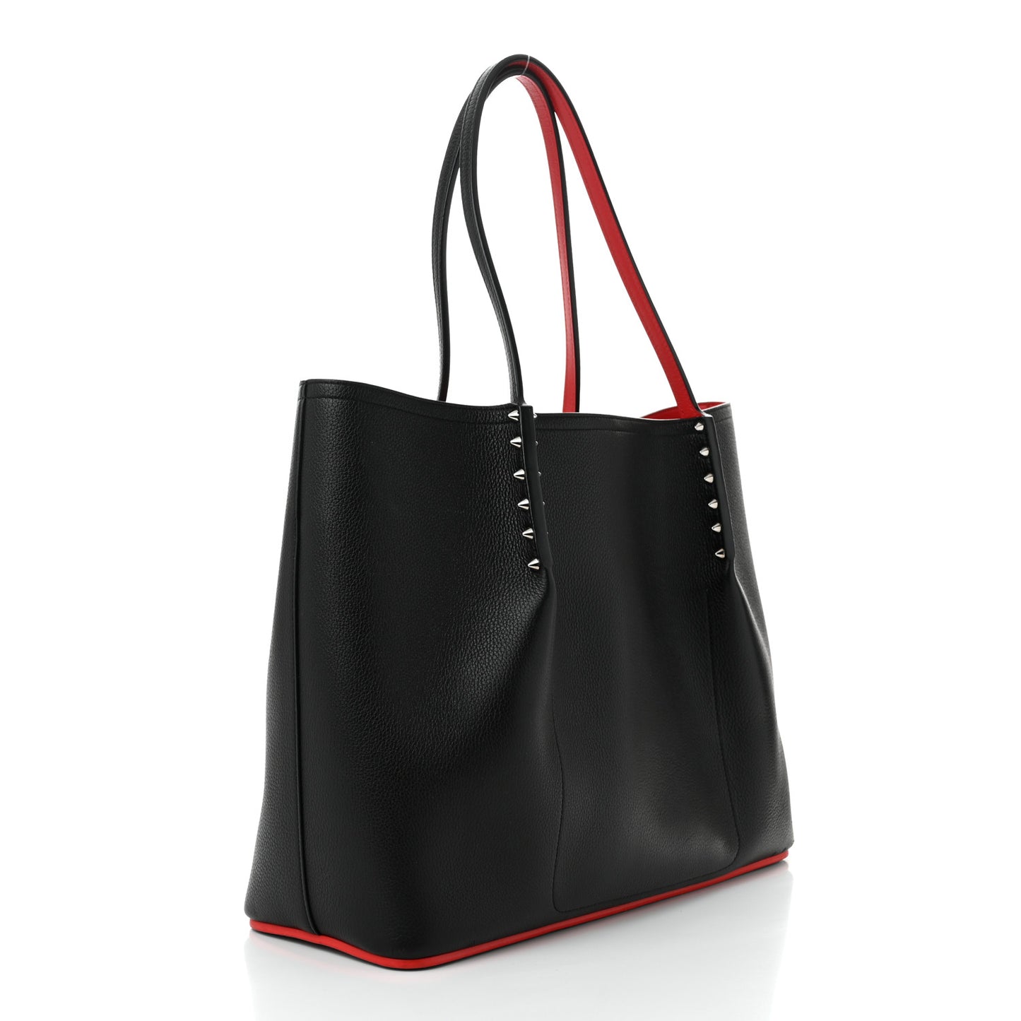 Calfskin Spiked Large Cabarock Shopper Tote Black