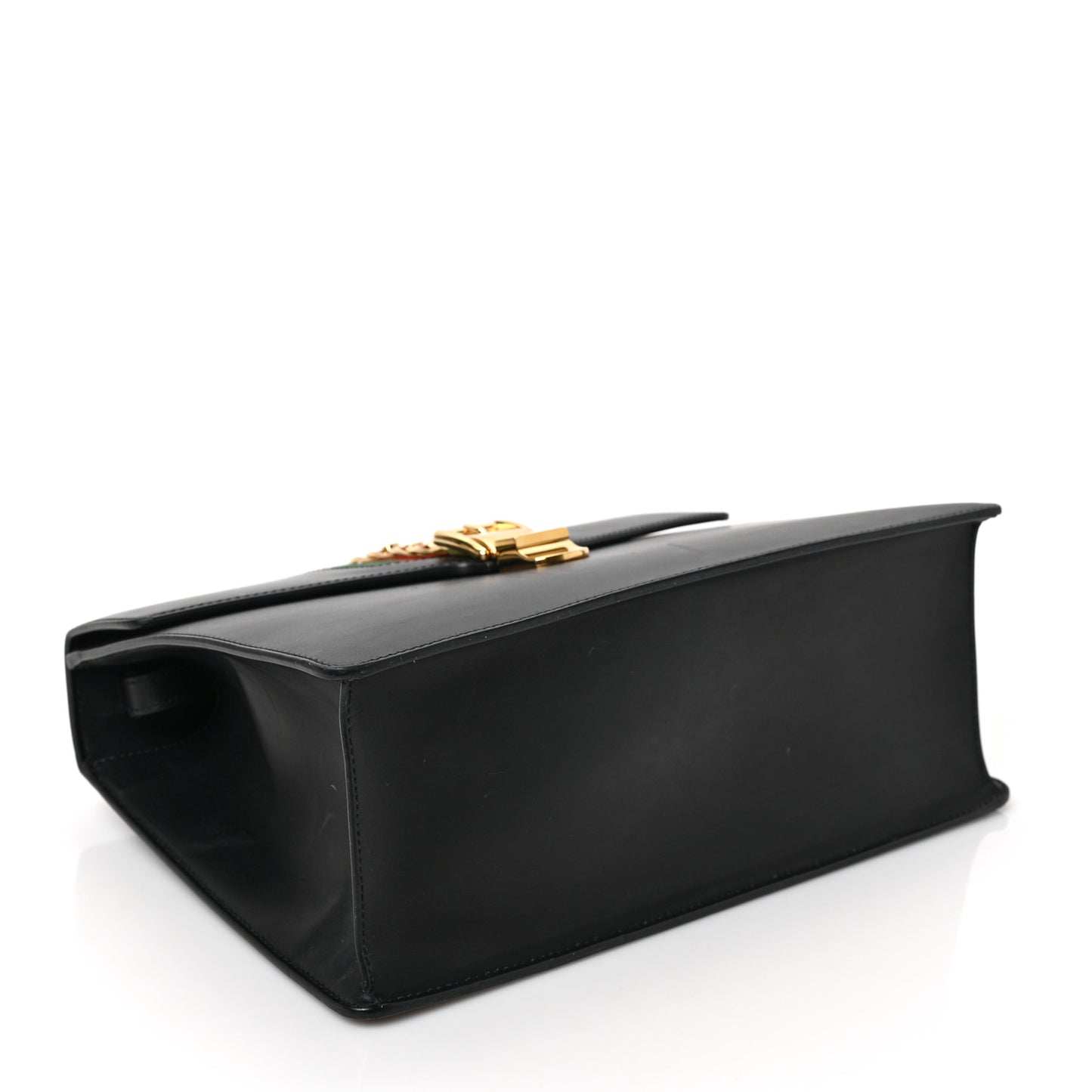 Calfskin Medium Sylvie Top Handle Bag Black
