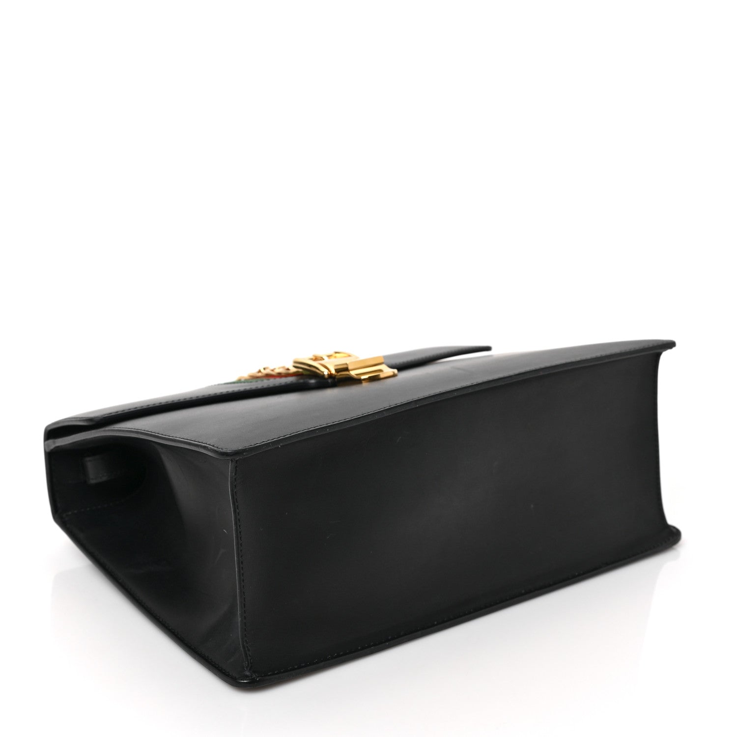 Gucci Calfskin Medium Sylvie Top Handle Bag Black 4 of 10