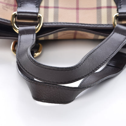 Burberry Haymarket Check Small Onslow Tote Chocolate 14 of 19