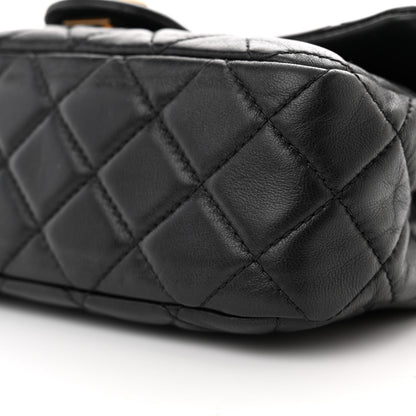 Chanel Lambskin Resin Quilted Mini Rectangular Pearl Samba Flap Black 10 of 11