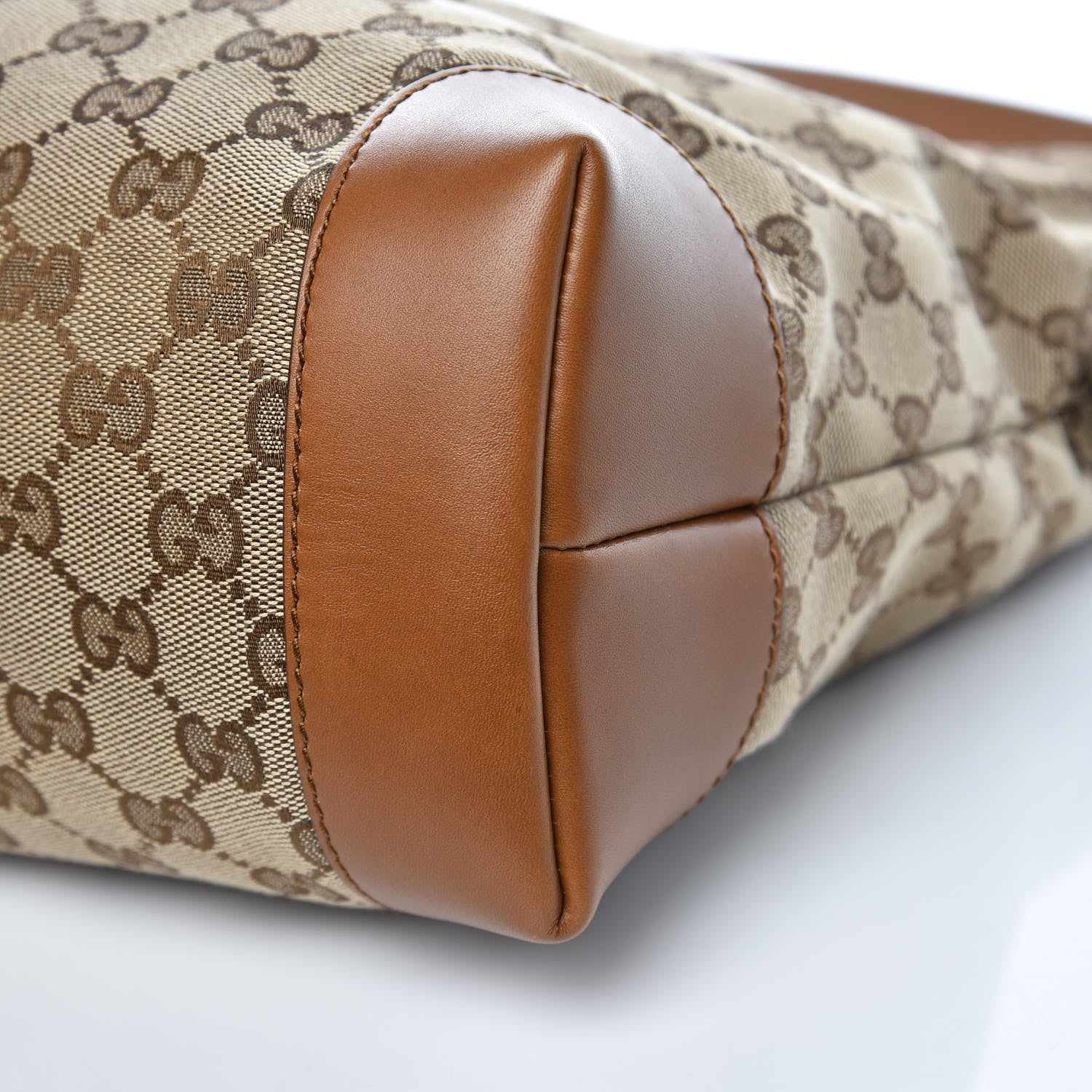 Gucci Monogram Large Flat Messenger Bag Brown 8 of 10