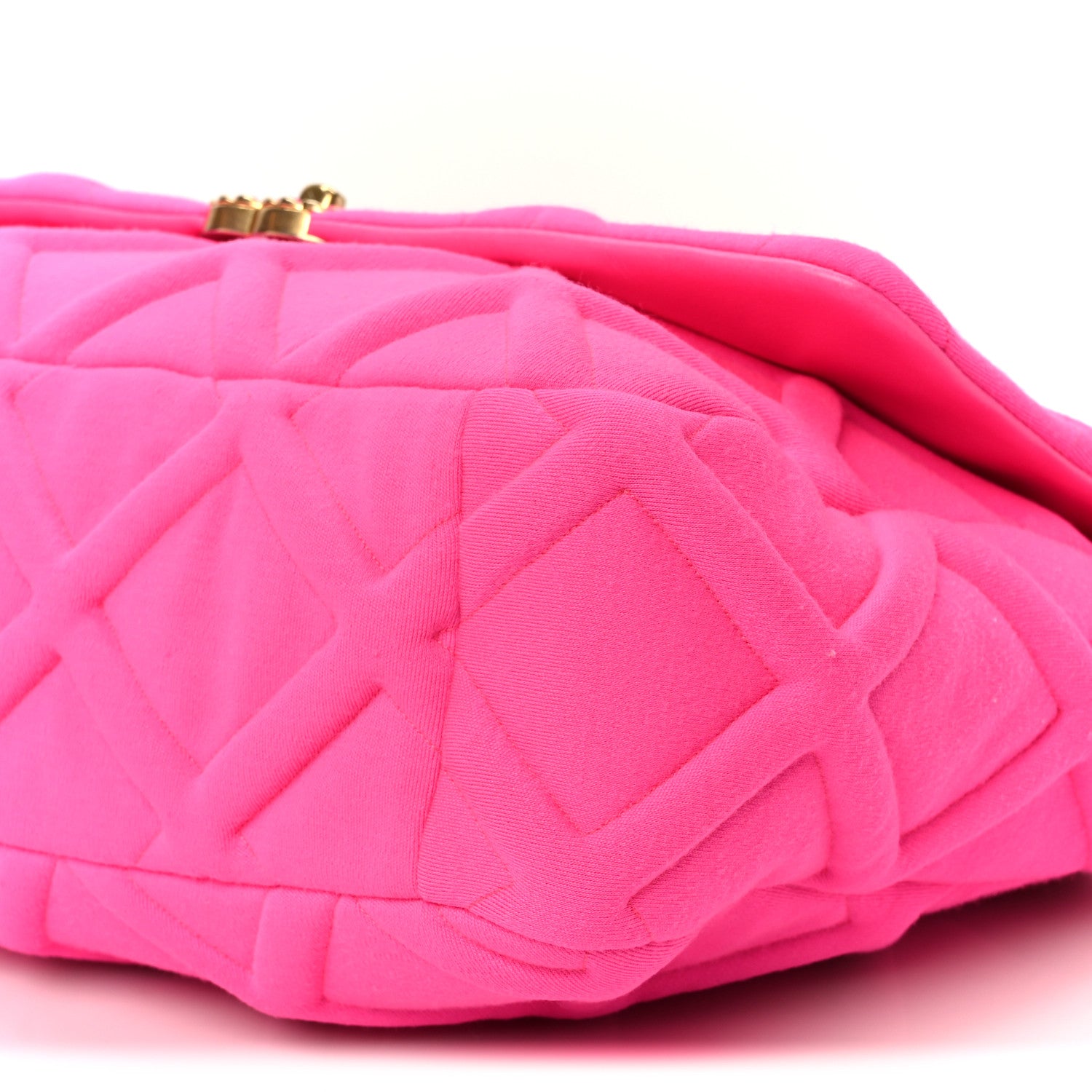 Chanel Jersey Lambskin Quilted Maxi Chanel 19 Flap Dark Pink 10 of 10