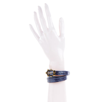 Louis Vuitton Vernis Triple Tour Bracelet Indigo 2 of 7
