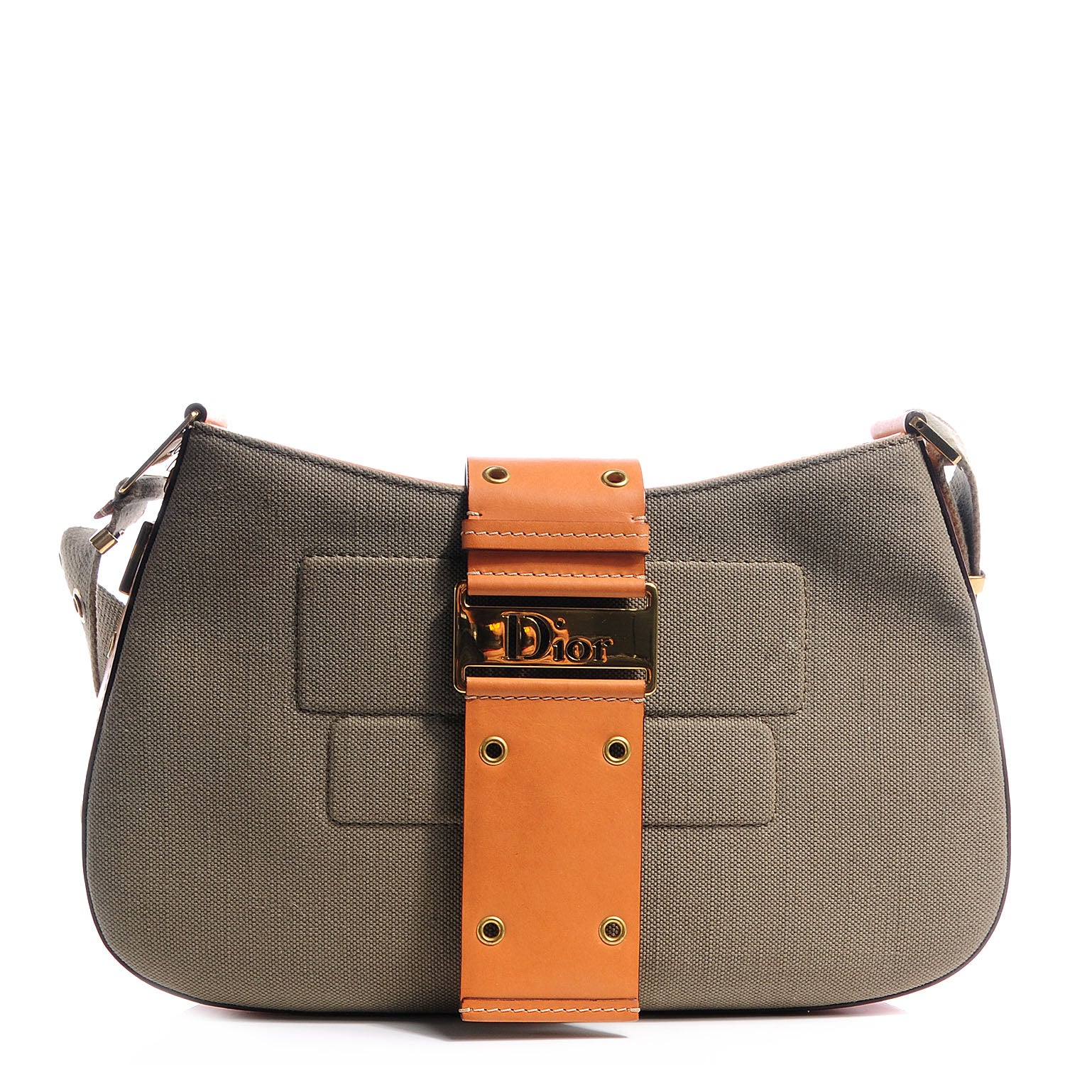 Christian Dior Canvas Street Chic Large Columbus Ave Bag Orange 1 of 7