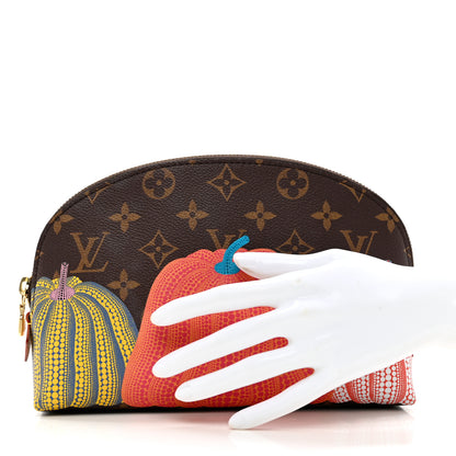 Louis Vuitton LV X YK Monogram Printed Kusama Pumpkin Cosmetic Pouch 2 of 8
