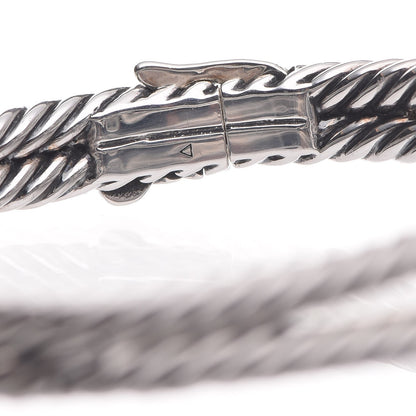 David Yurman Sterling Silver Diamond Black Orchid Albion Cable Bracelet 5 of 7