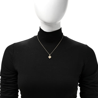 Buccellati 18K Yellow Gold Enamel Small Opera Tulle Necklace Green 2 of 8