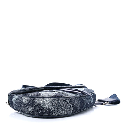 Christian Dior X Peter Doig Denim Camouflage Saddle Bag 4 of 9