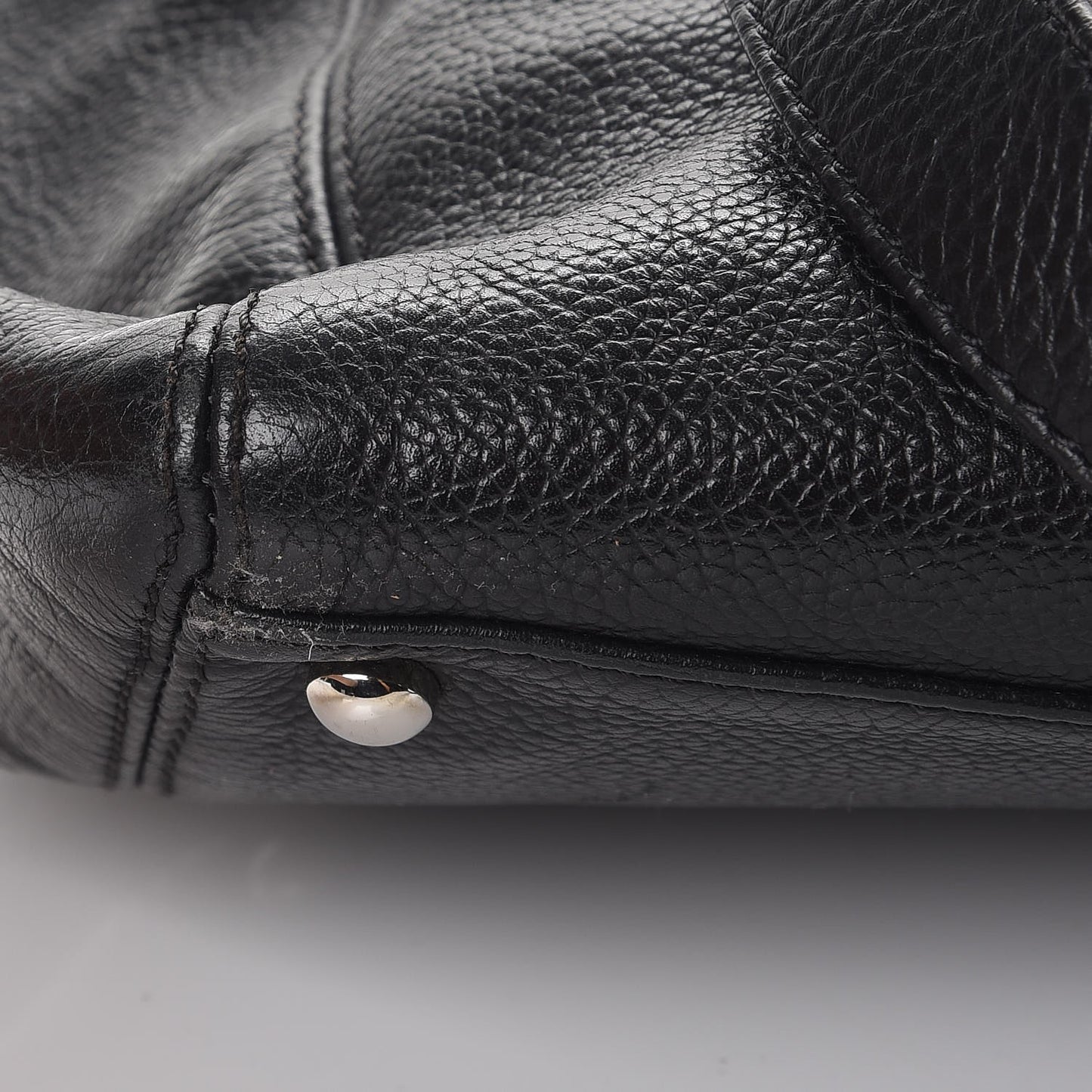 Calfskin Cerf Executive Shopper Tote Black