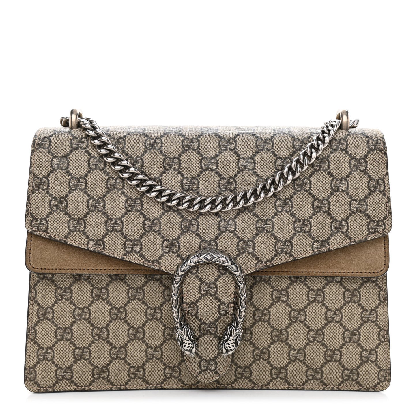 GG Supreme Monogram Medium Dionysus Shoulder Bag Taupe