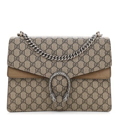 Gucci GG Supreme Monogram Medium Dionysus Shoulder Bag Taupe 1 of 9