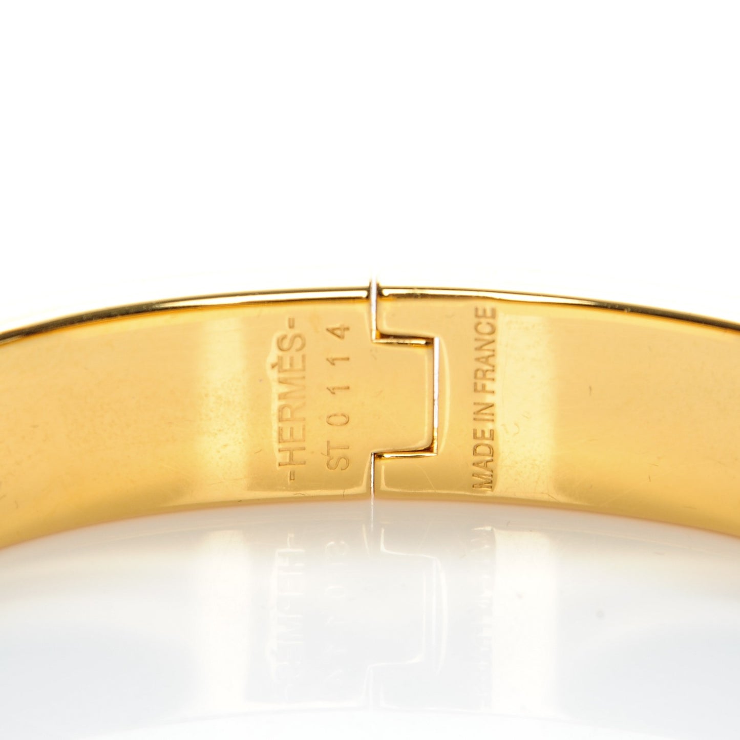 Enamel Narrow Clic Clac H Bracelet PM Black
