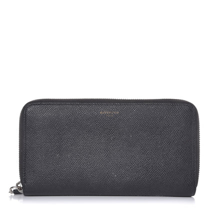 Givenchy Grained Calfskin Zip Around Wallet Black 1 of 9