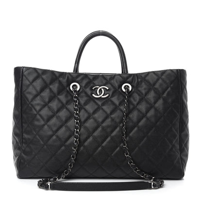 Chanel Caviar Quilted Large Coco Handle Shopping Tote Black 1 of 11