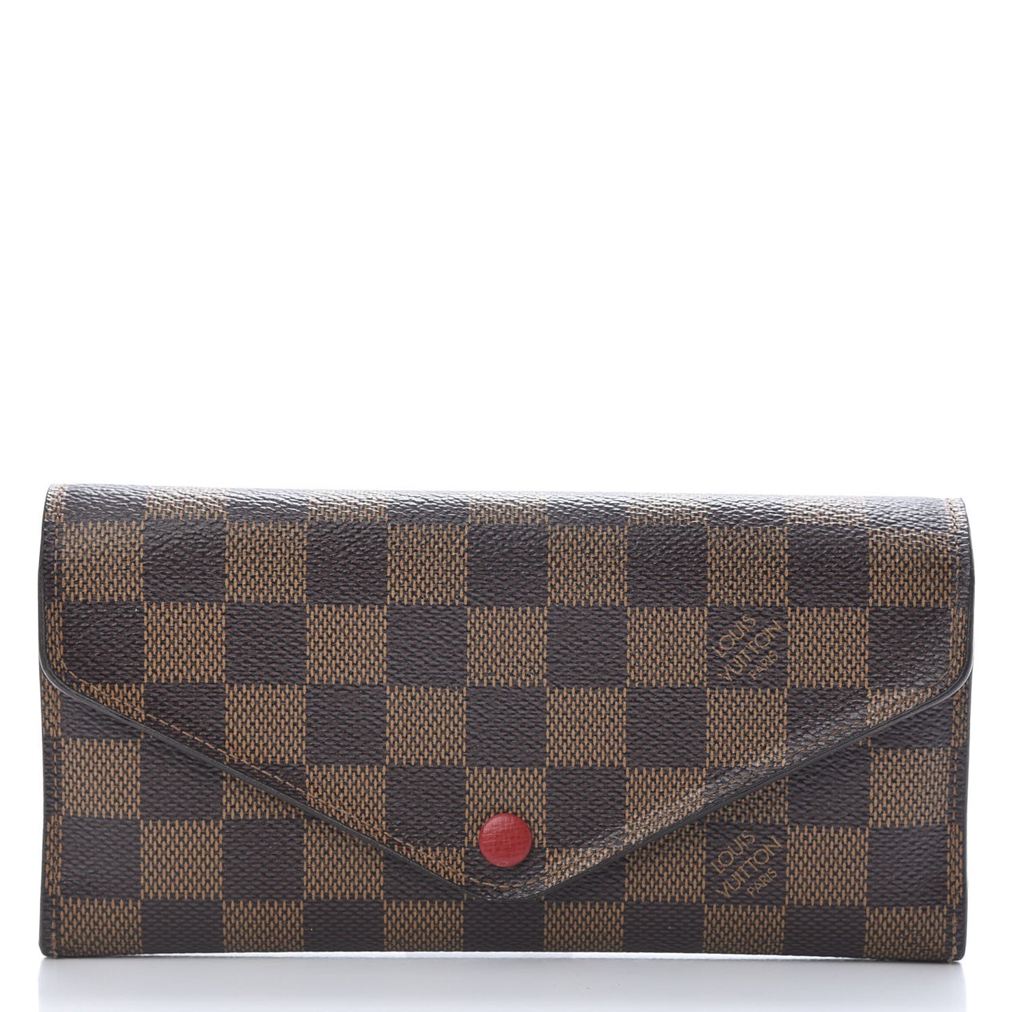 Damier Ebene Josephine Wallet Red