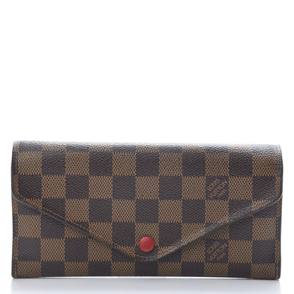 Louis Vuitton Damier Ebene Josephine Wallet Red 3 of 13