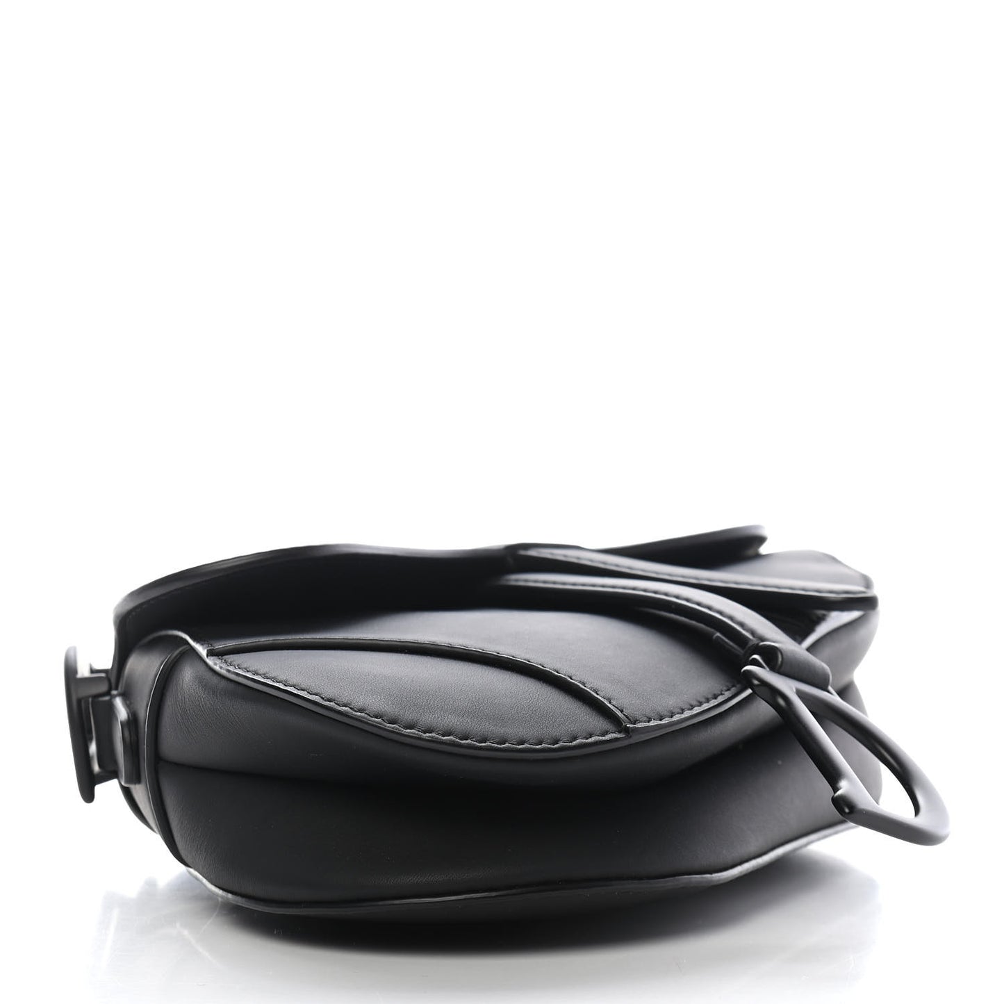 Ultra Matte Calfskin Mini Saddle Bag Black