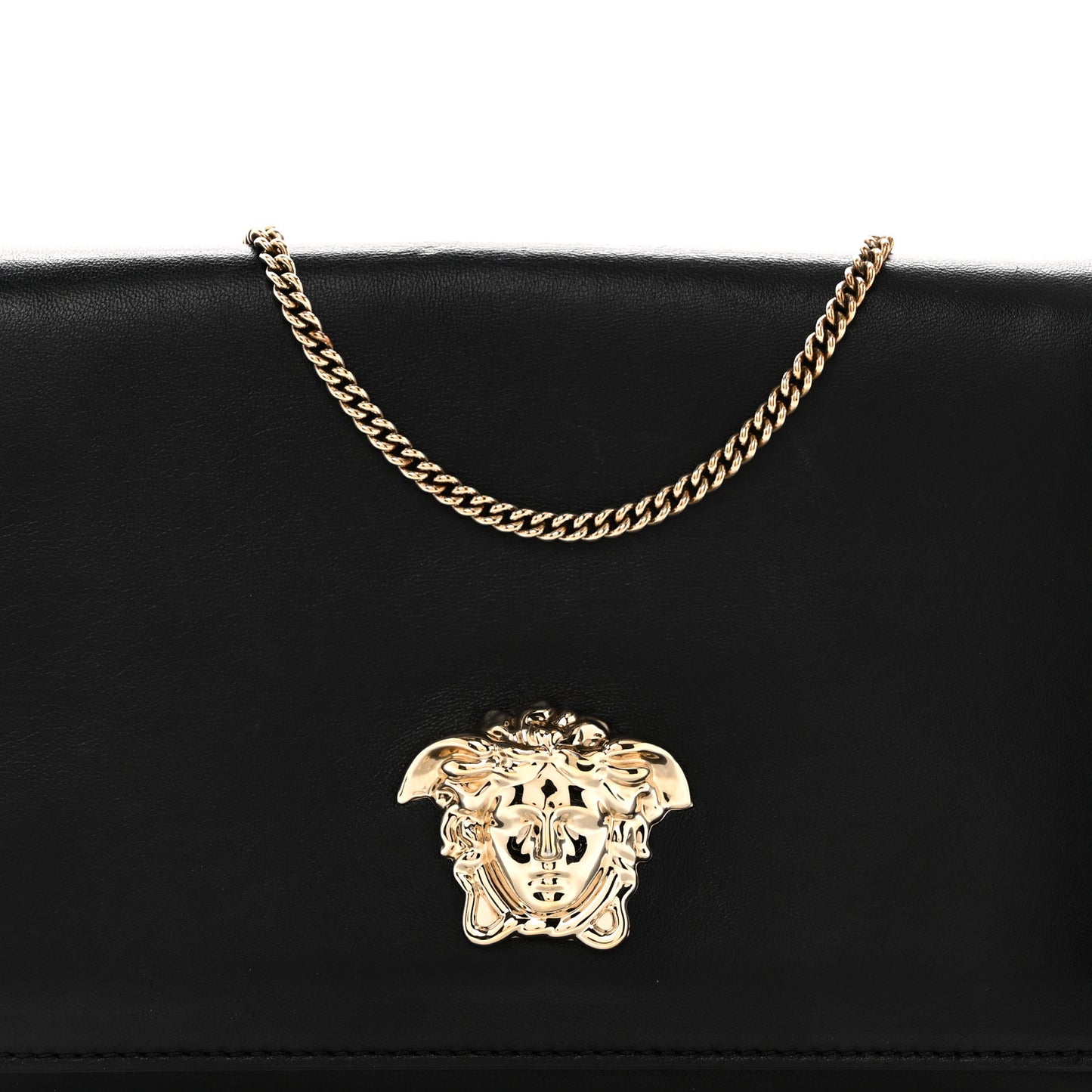 Vitello Palazzo Medusa Evening Clutch Bag Black