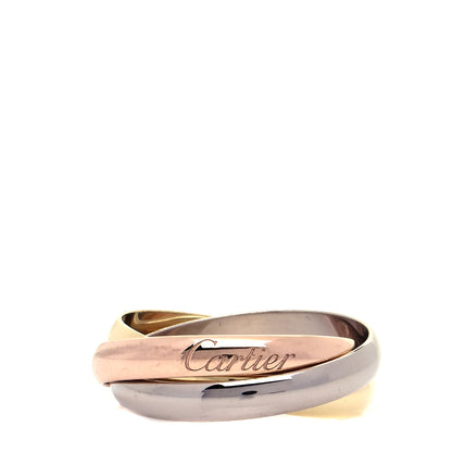 Cartier 18K Pink Yellow White Gold Classic Trinity Ring 49 5 1 of 5
