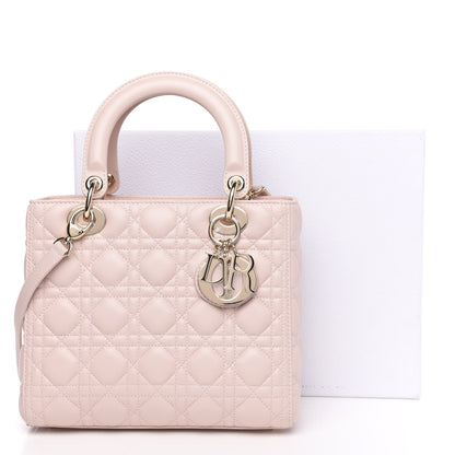 Christian Dior Lambskin Cannage Medium Lady Dior Light Pink 10 of 10