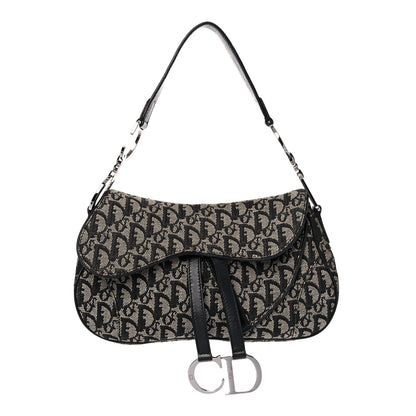 Christian Dior Monogram Double Saddle Bag Black 1 of 14