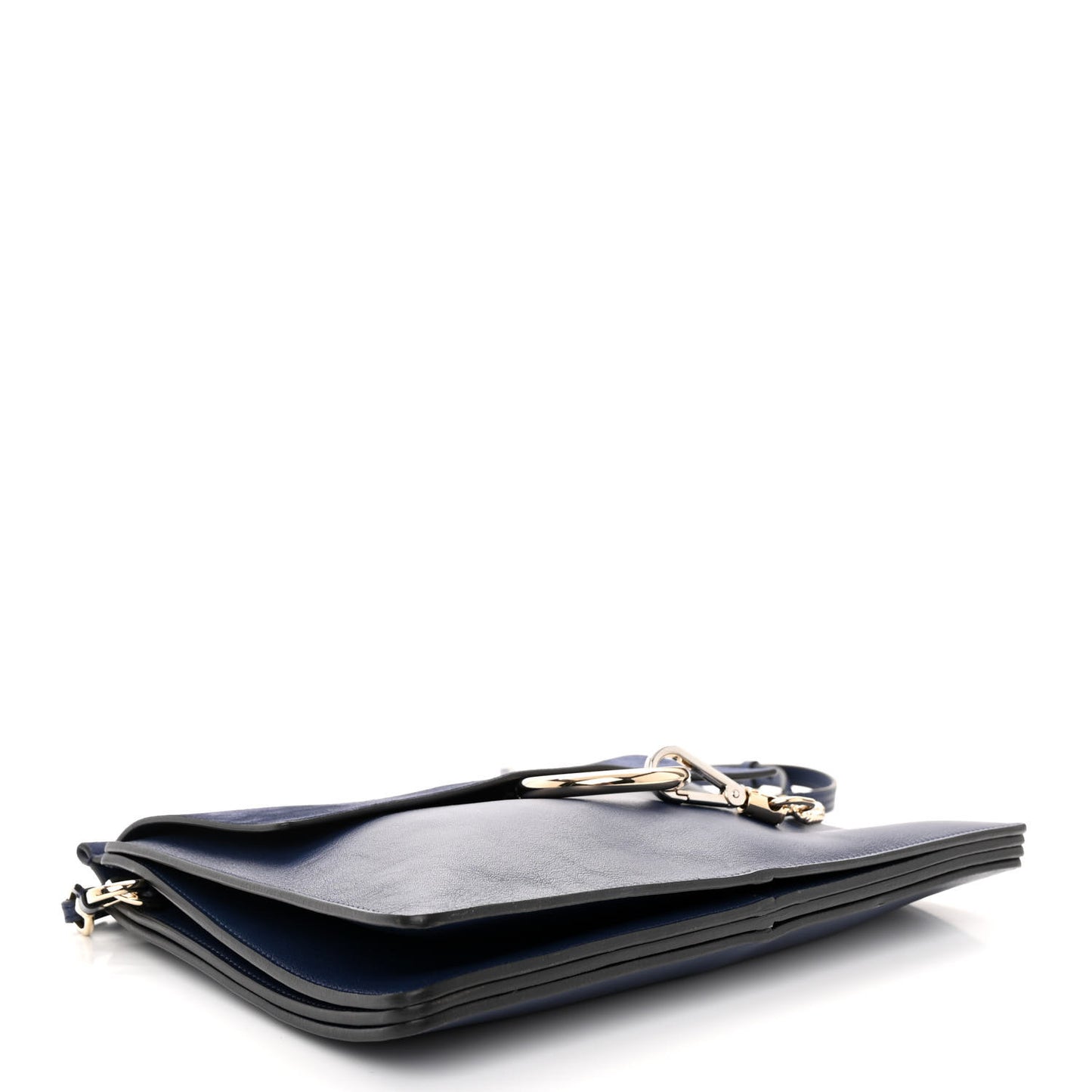Suede Calfskin Medium Faye Shoulder Bag Royal Navy