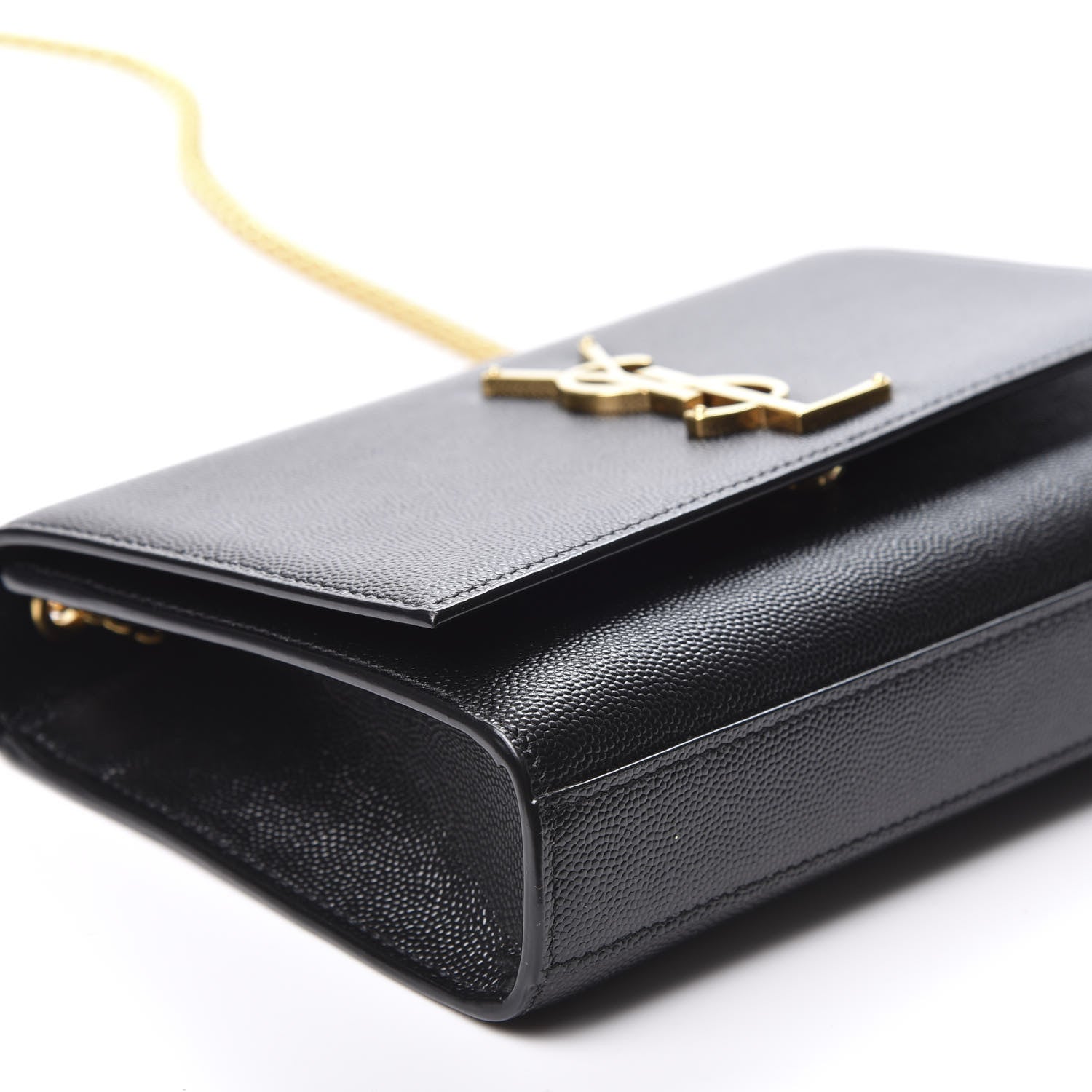 Saint Laurent Grain De Poudre Small Monogram Kate Satchel Black 5 of 9