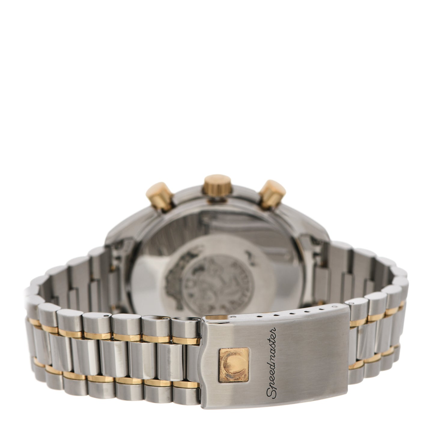 Stainless Steel 18K Yellow Gold 39mm Speedmaster Chronograph Automatic Watch White 175.00.33