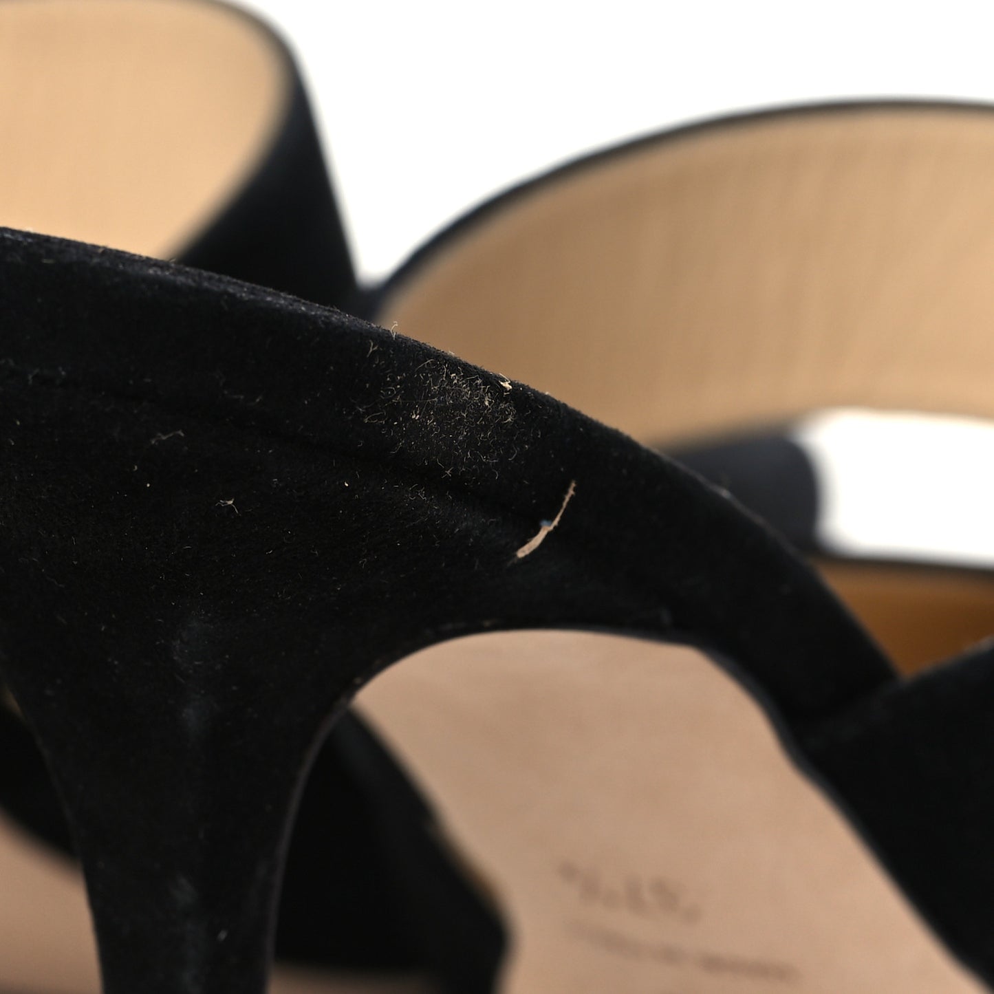 Suede Crystal Marta 90 Mules 38 Black