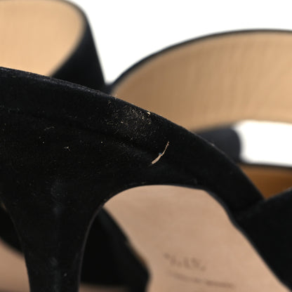 Jimmy Choo Suede Crystal Marta 90 Mules 38 Black 9 of 9