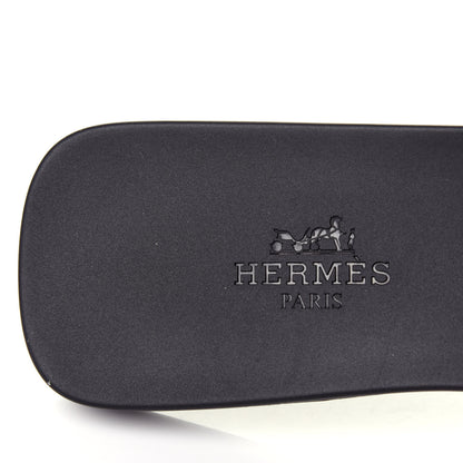 Hermes Rubber Aloha Sandals 36 Black 8 of 10
