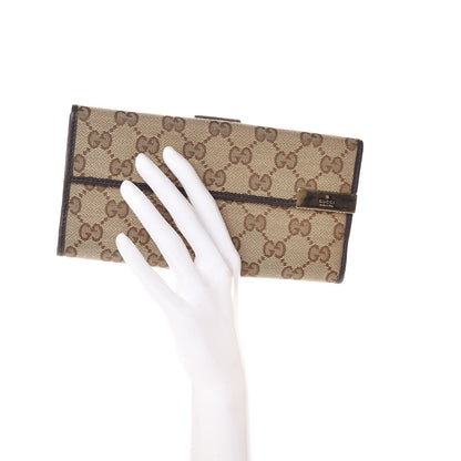 Gucci Monogram Margaux Calfskin Dice Continental Wallet Beige Ebony Dark Brown 2 of 9