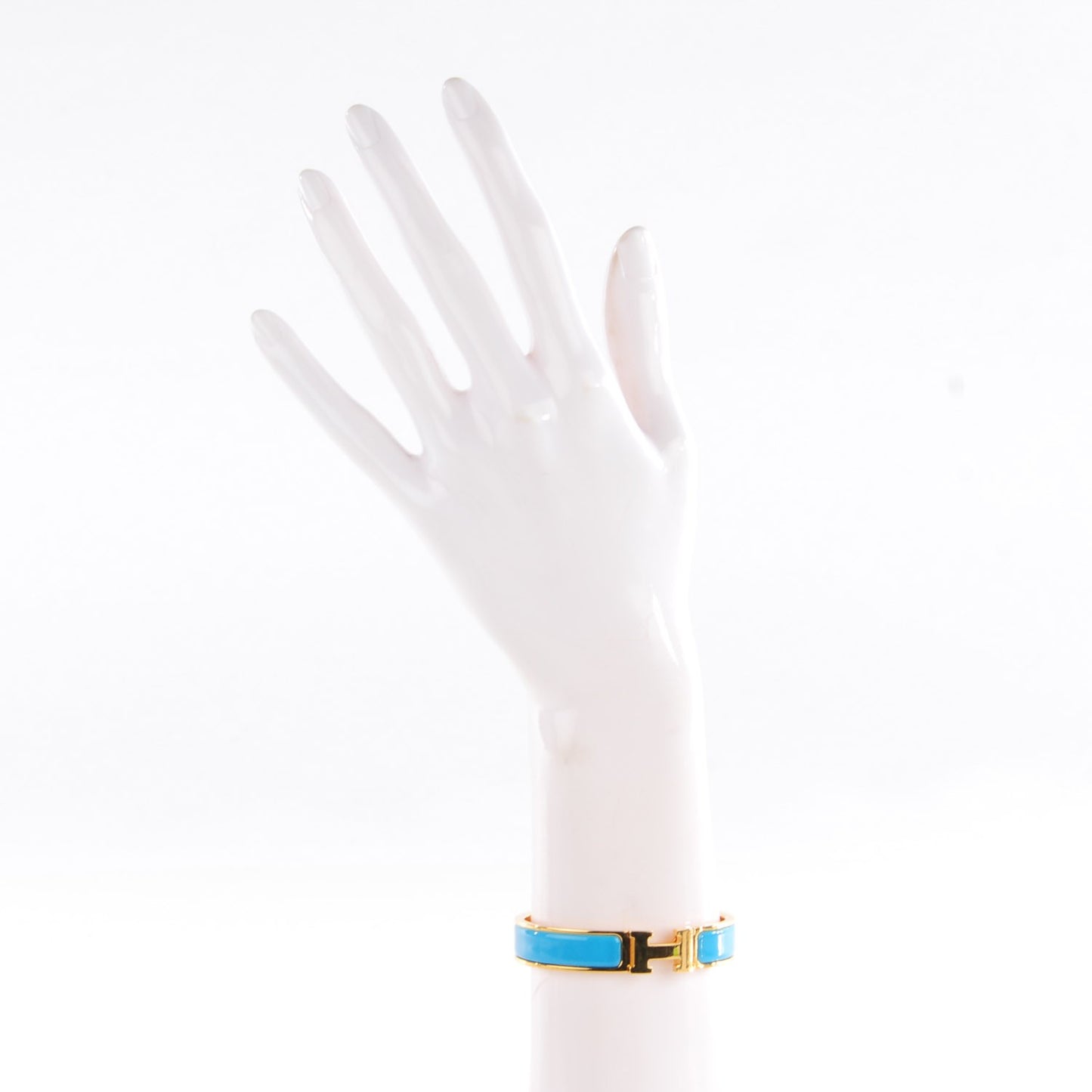 Enamel Narrow Clic Clac H Bracelet PM Azur