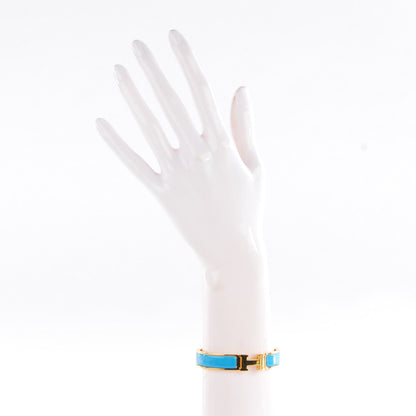Hermes Enamel Narrow Clic Clac H Bracelet PM Azur 2 of 6