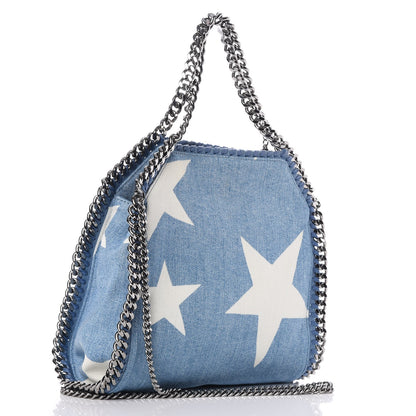 Stella McCartney Denim Mini Star Falabella Tote Blue 3 of 8