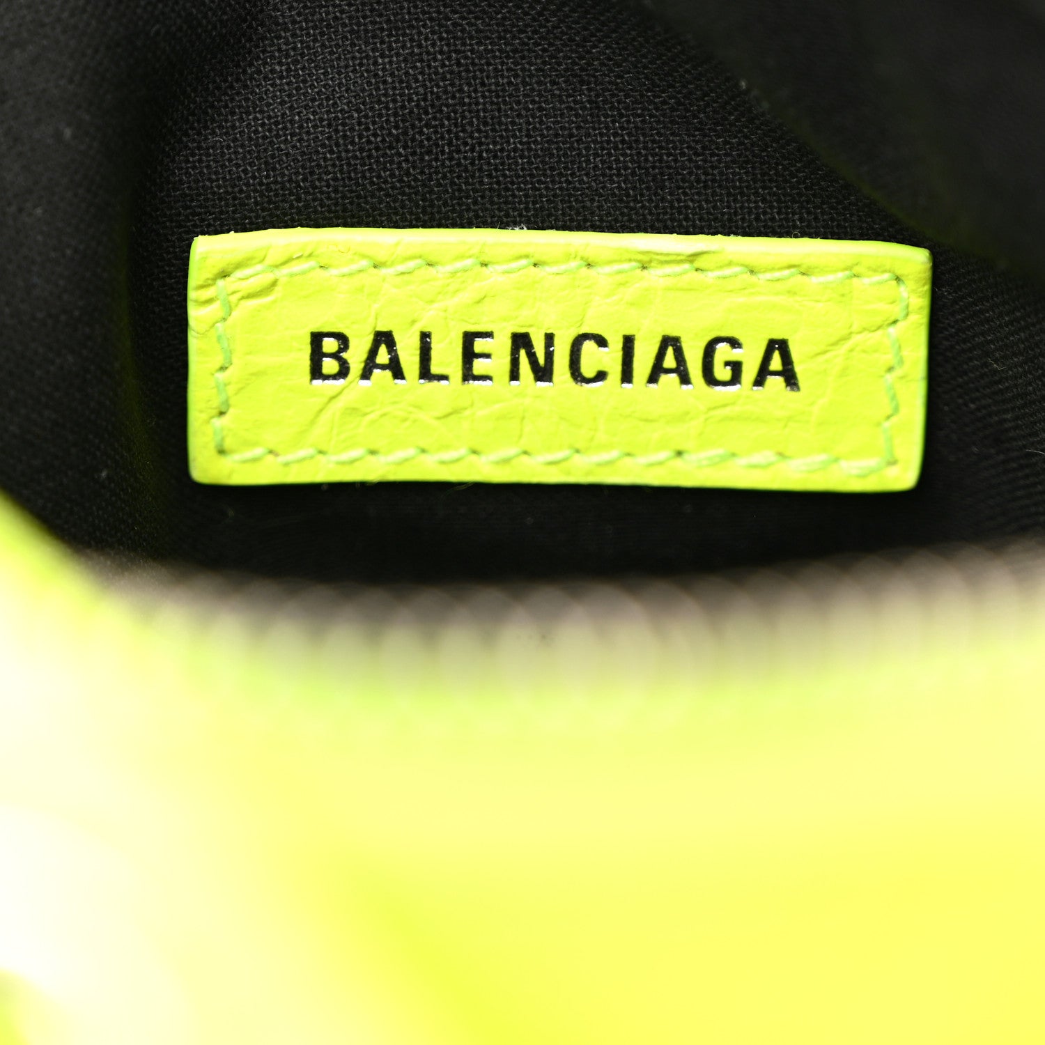Balenciaga Agneau Arena Le Cagole Crossbody Bag Fluo Yellow 7 of 11