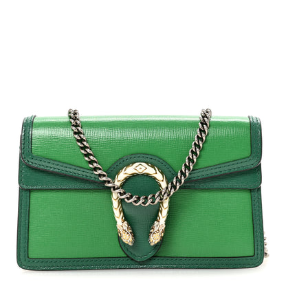 Gucci Azalea Calfskin Enamel Super Mini Dionysus Shoulder Bag New Shamarock Emerald 1 of 9