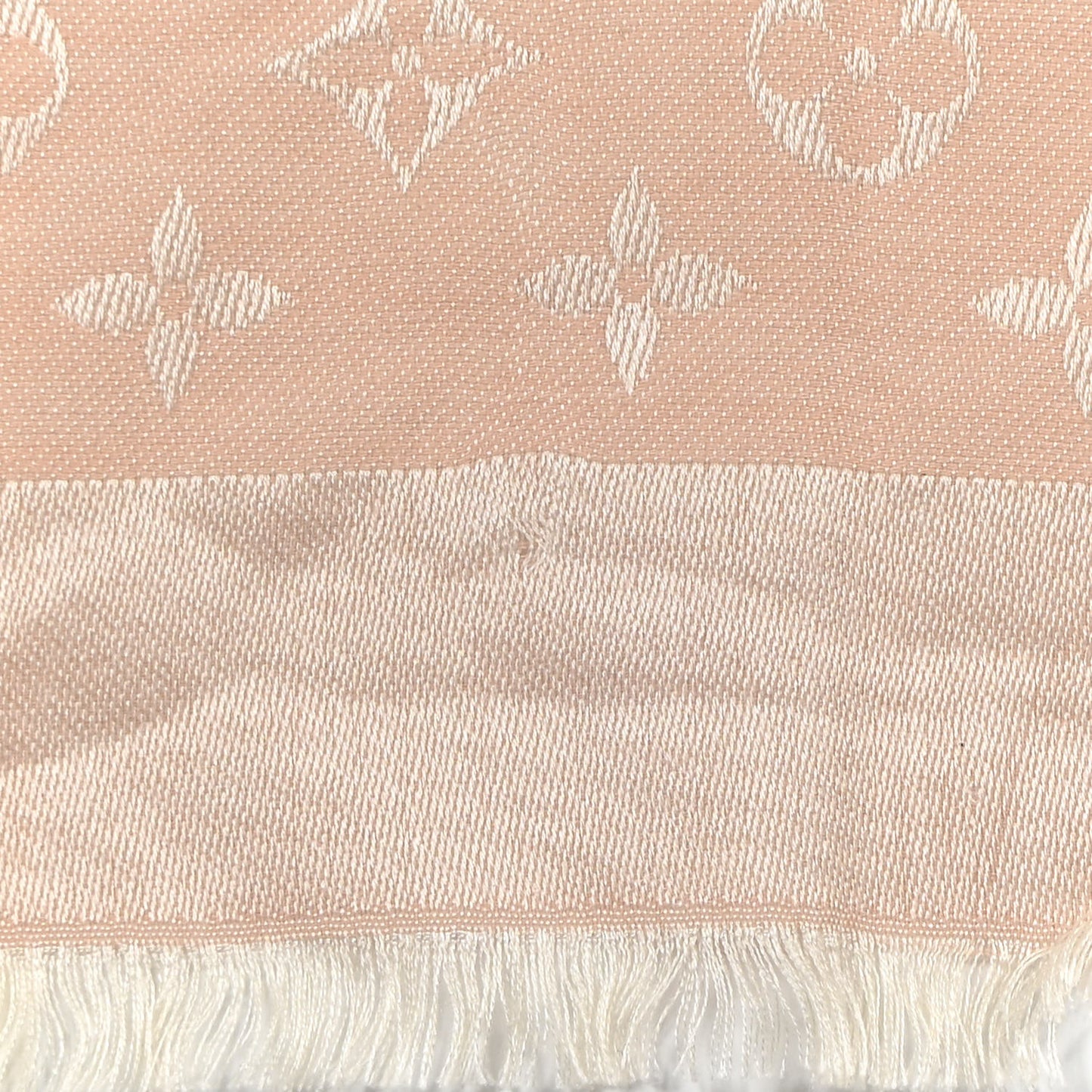 Silk Wool Monogram Shawl Rose