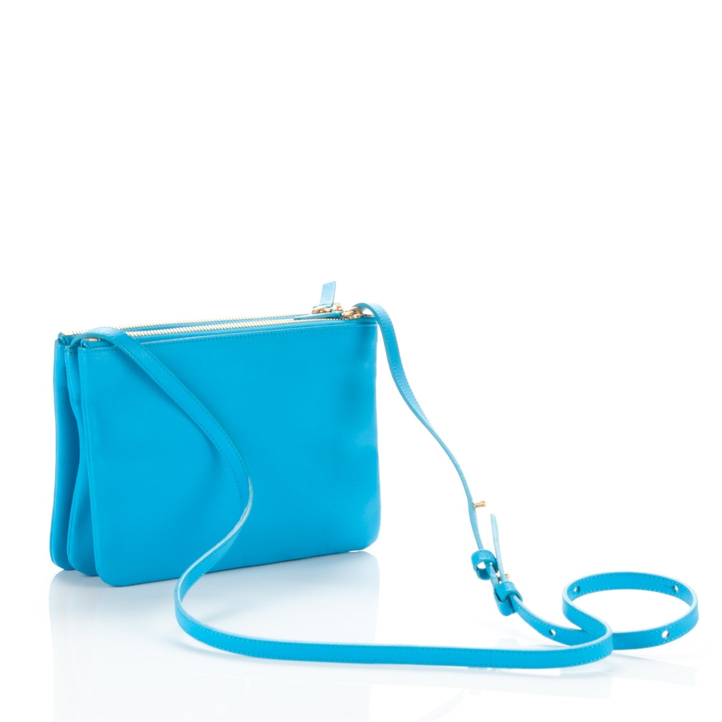 Lambskin Small Trio Crossbody Turquoise