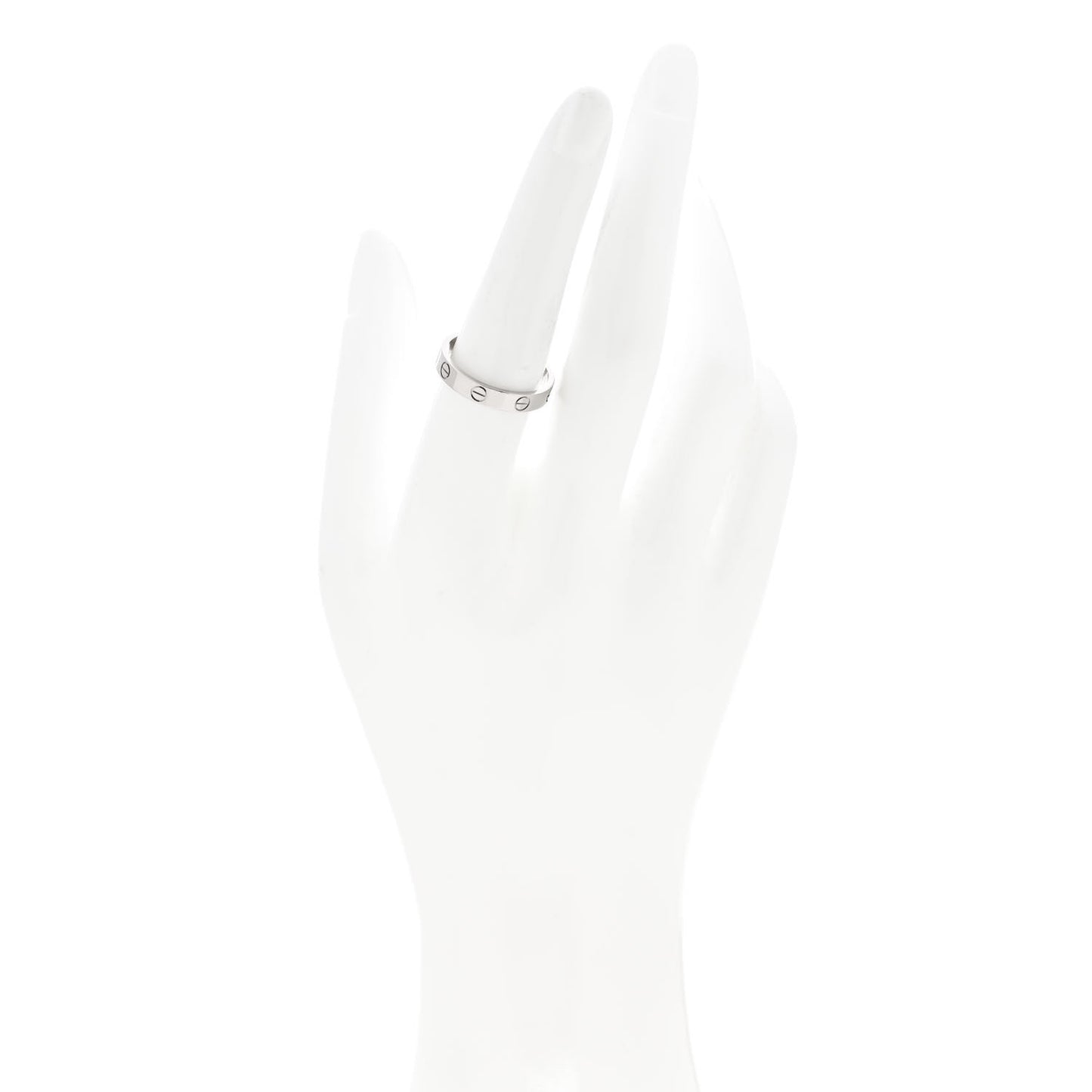18K White Gold 3.5mm LOVE Wedding Band Ring 56 7.5