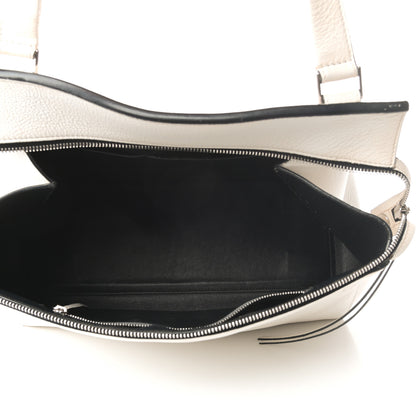 Celine Grained Calfskin Medium Edge Shoulder Bag White 5 of 9