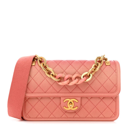 Chanel Caviar Quilted Medium Sunset On The Sea Flap Coral 1 of 10