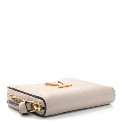 Louis Vuitton Calfskin Lockme Zippy Coin Purse Greige 4 of 6