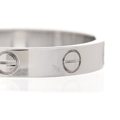 Cartier 18K White Gold 3.5mm LOVE Wedding Band Ring 60 9 6 of 6