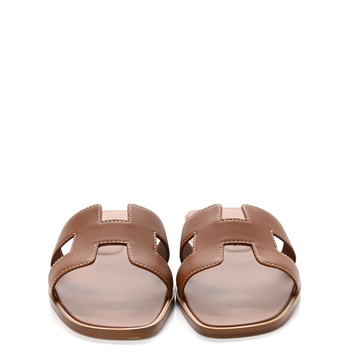 Box Calfskin Oran Sandals 37.5 Gold