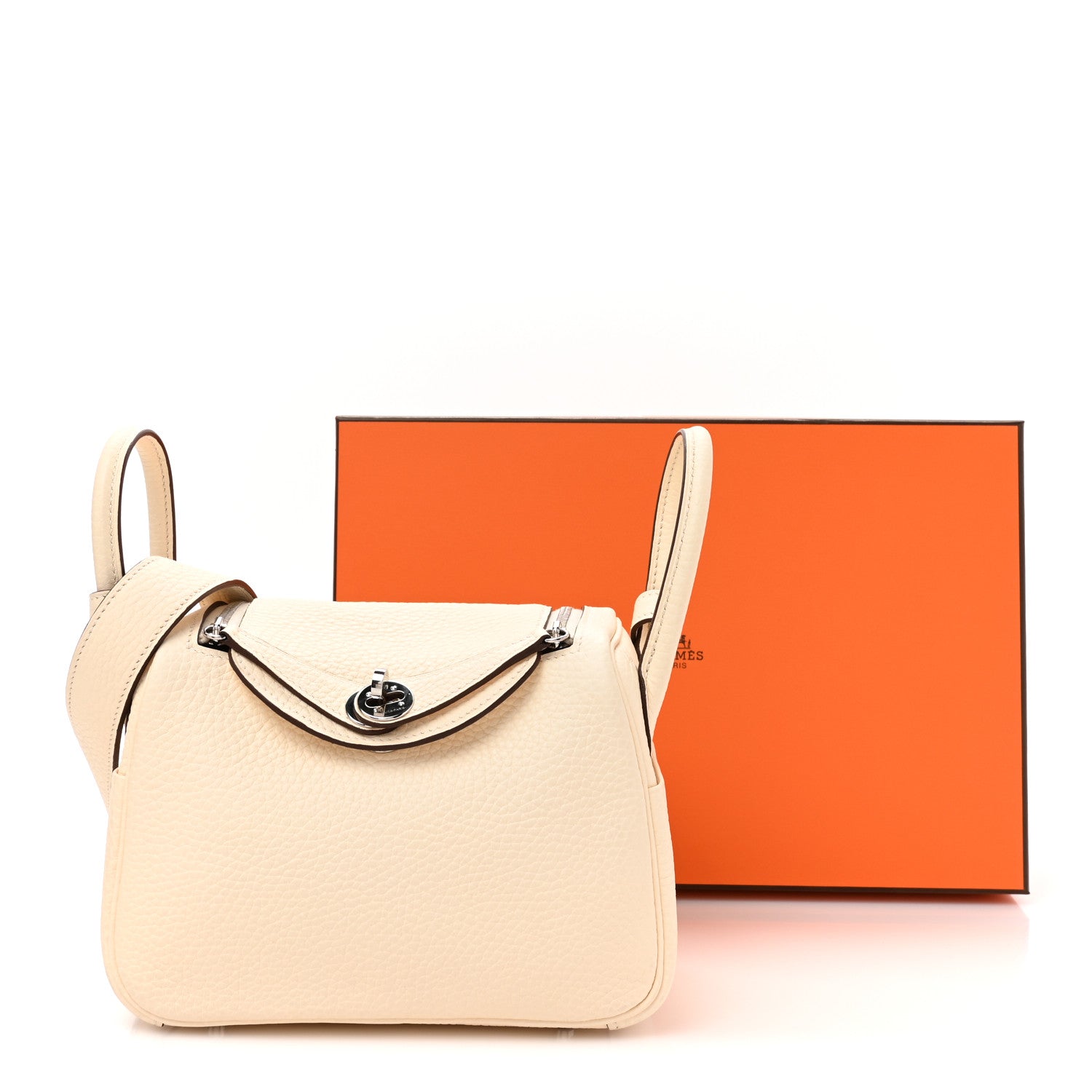 Hermes Taurillon Clemence Mini Lindy 20 Nata 11 of 11