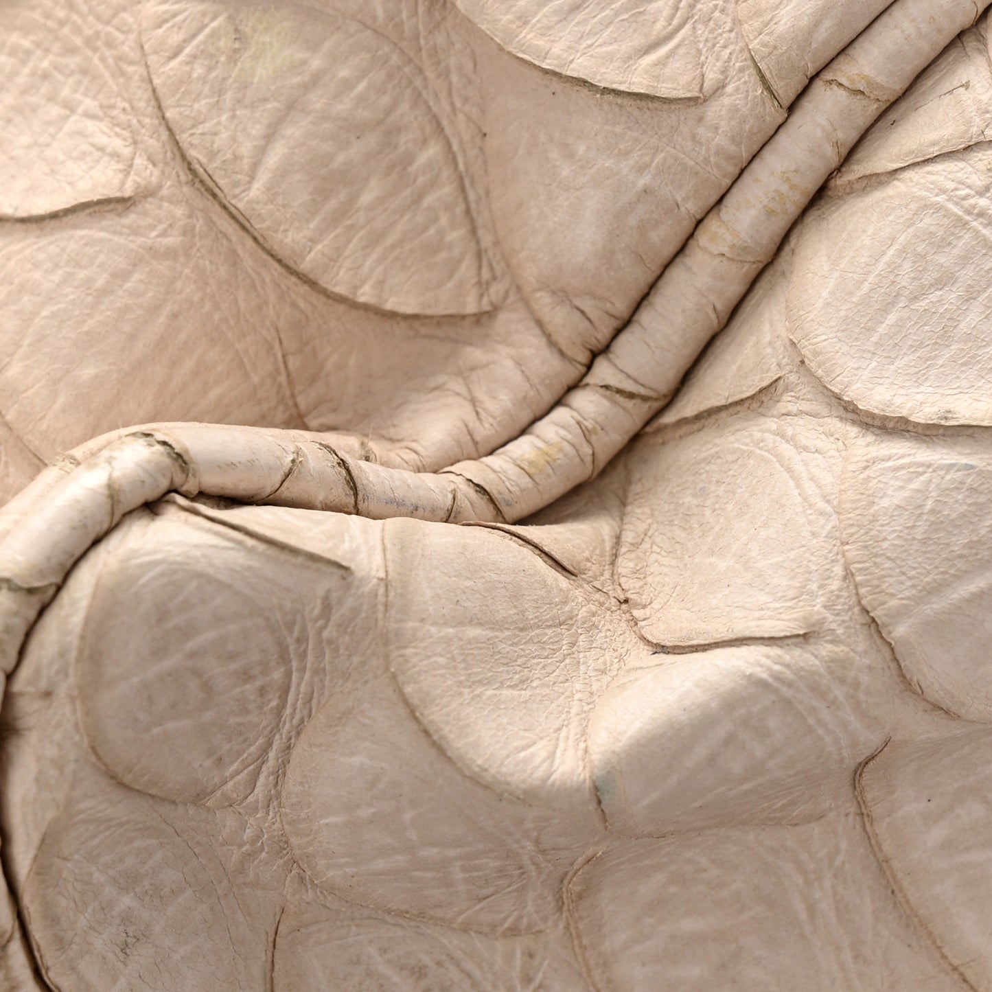 Silky Snake Print Oversized Alexa Pebbled Beige