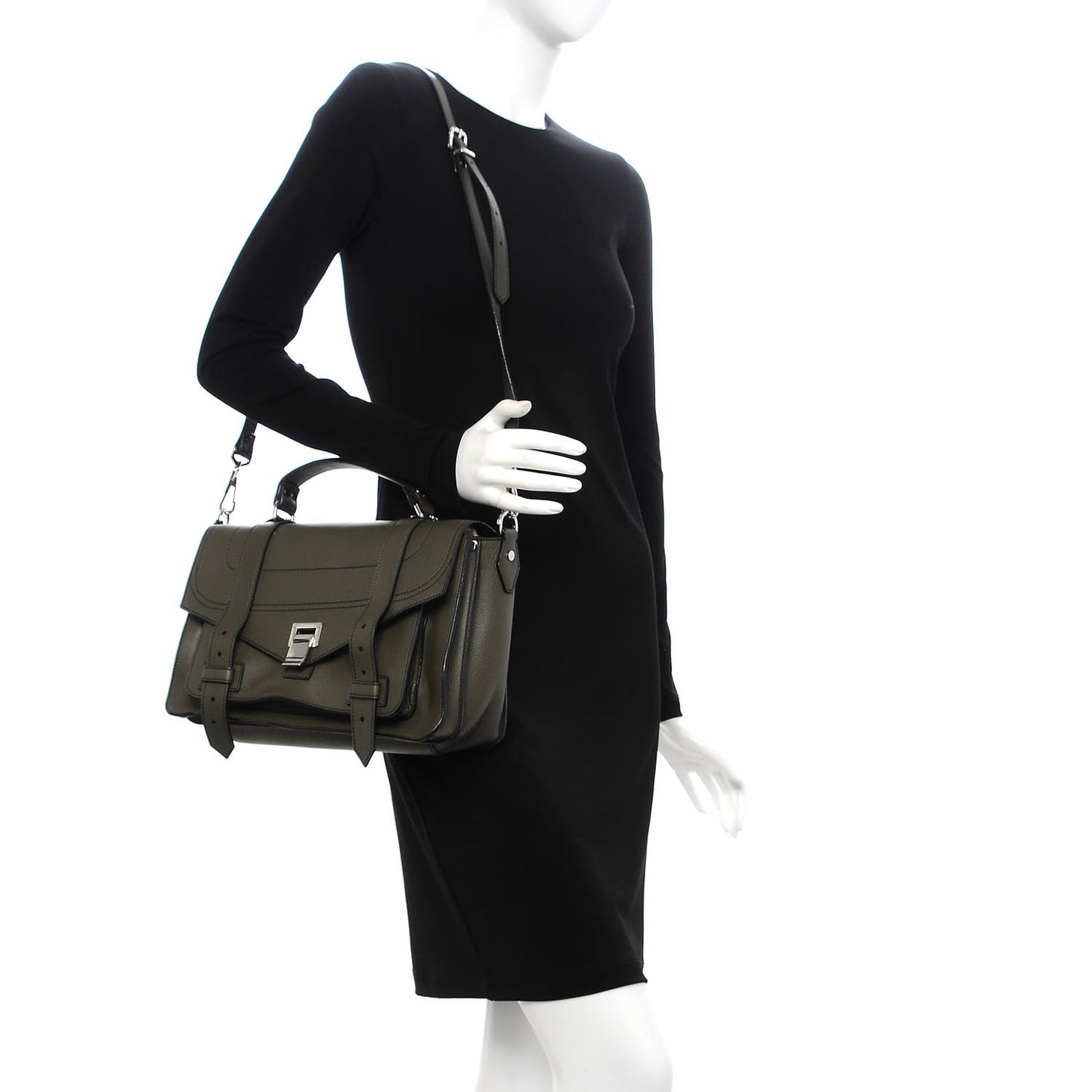 Grained Calfskin Medium PS1 Plus Satchel Cypress