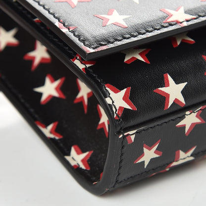 Saint Laurent Smooth Calfskin Star Print Monogram Kate Belt Bag Black Ivory Red 7 of 10
